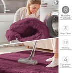 OLANLY 3x5 Machine Washable Small Bedside Rug, Soft Fluffy Shaggy Rugs - Image 2
