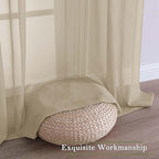 Taupe Sheer Curtains for Bedroom Decor 84 Inches Long 2 Pcs, Modern Farmhouse - Image 7