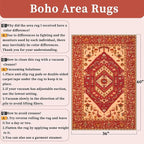 SERISSA 3x5 Washable Non Slip Boho Area Rug - Image 2
