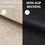 Ultra Thin Indoor Door Mat 24"x47", Non Slip Door Mat, Khaki | Low-Profile - Image 4