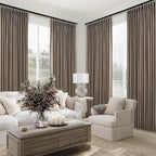 Topfinel 84 Inches Long Pinch Pleated Semi Sheer Curtains, Dark Flax Blended - Image 7