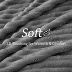 BEDELITE Ribbed Fleece Throw Blanket - Image 5