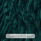 NEWCOSPLAY Fleece Ribbed Cozy King Blanket - Image 5
