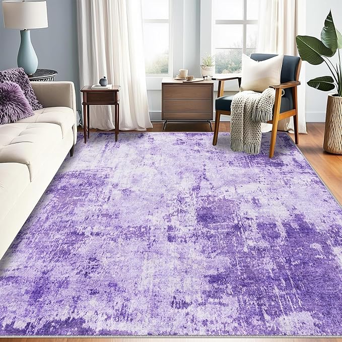 RELEANY Washable 7'x9' Abstract Area Rug by RELEANY