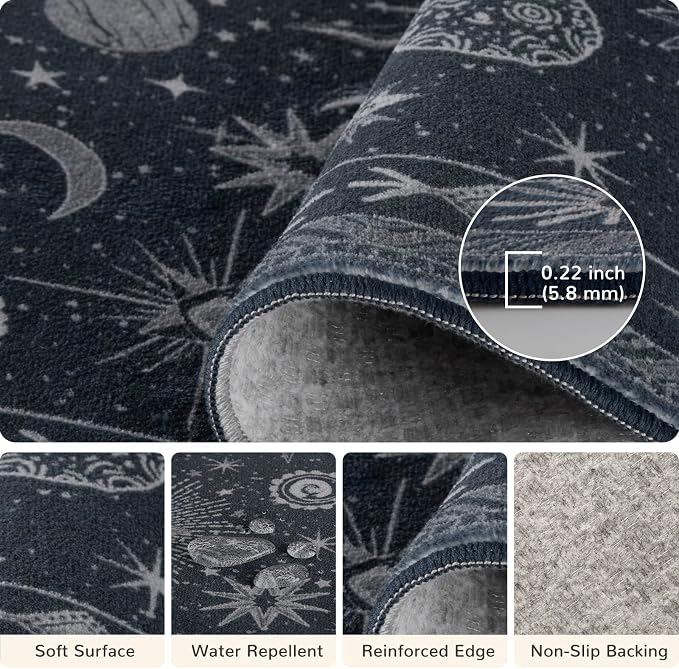 Vacuum-Friendly, 8x10 Washable Area Rug - Image 4