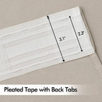 MIULEE Natural Back Tab Blackout Curtains 52x72 Inches Long 2 Panels Set | Rod - Image 4