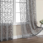 Furman Sheer Charcoal Gray Curtains 84 inches Long - Image 5