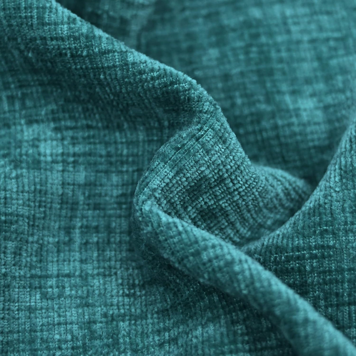 CaliTime Throw Pillow Covers Decorative 24 X 24 Inches Pack of 2 Cozy Chenille Cushion Cases for Couch Sofa Bed Living Room Home Teal
