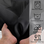 Simplebrand Black Sheer Curtains 120 Inches Long, Extra Long Rod Pocket Solid - Image 9