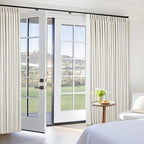 Natural Pinch Pleat 100% Blackout Linen 102 Inch Long Curtains 60 Inch Wide | 2 - Image 7