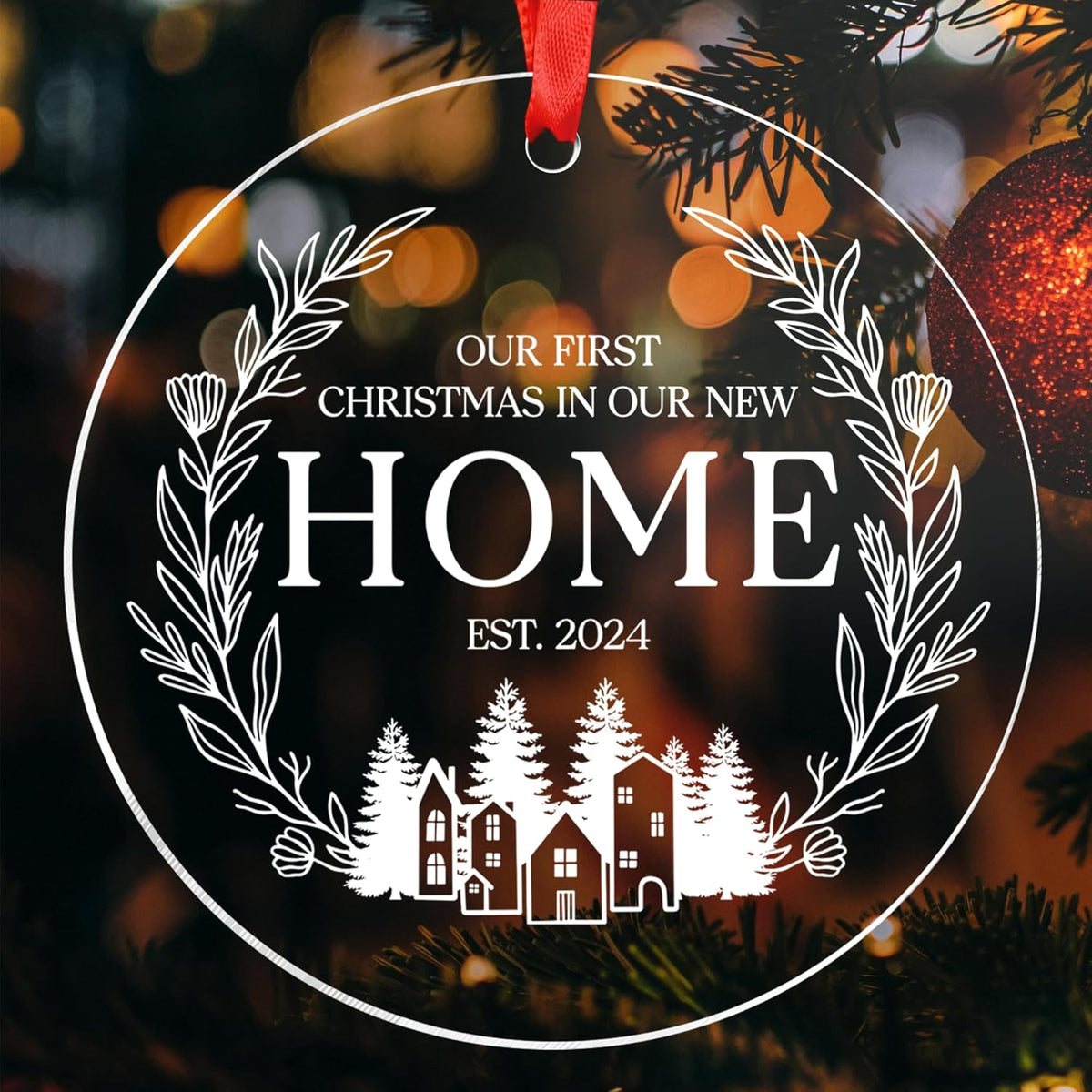 New Home Ornament 2024, Our First Christmas in Our New Home 2024, New House Gift Ideas for Couple, Welcome Home Gifts, Housewarming Gifts