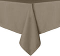 sancua Rectangle Tablecloth - 54 x 120 Inch - Stain and Wrinkle Resistant Washable Polyester Table Cloth, Decorative Fabric Table Cover for Dining Tables, Buffet Parties and Camping, Taupe