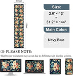 DUKINO 2.6x12 Washable Runner Rug, Floral Non Slip Kitchen Rug, Stain Resistant - Image 2