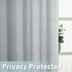 63 Inch Length Faux Linen Curtains - Image 4