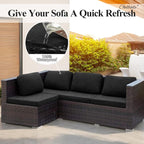 CALBODE 12Pcs Outdoor Stretch Cushion Covers, Waterproof Outdoor Chair Cushion - Image 4
