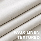 H.VERSAILTEX 100% Blackout Curtains Ivory, Linen Blackout Curtains 96 inch - Image 4