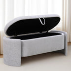 Ottoman Rectangular Storage Ottoman Bench, Footrest Stool Footstool with Lid for Living Room, Bedroom, Entryway, Brown, 47"x17"x18"