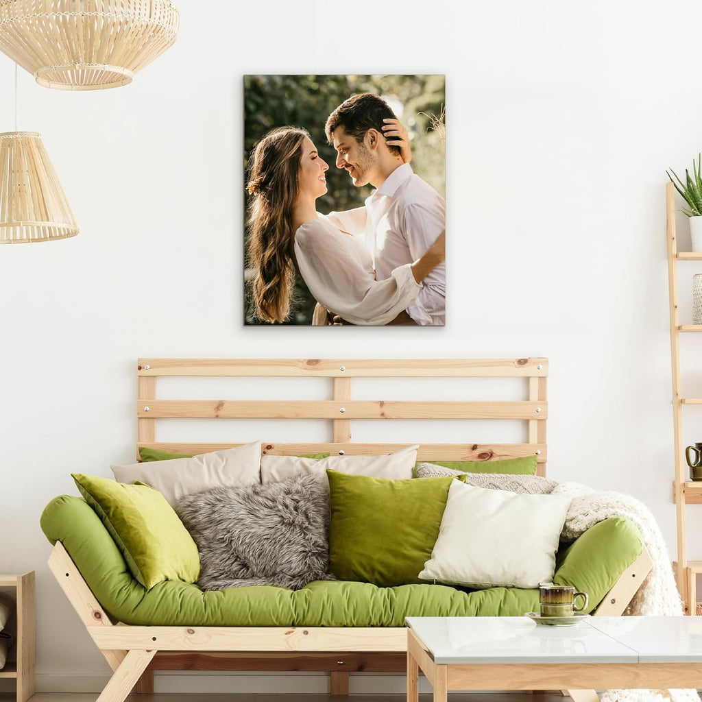 WayToLight Custom Canvas Prints with Your Photos Framed Personalized Picture Canvas Prints Wall Art Ideal for Home Decor Christmas Family Gifts (16" x 20")