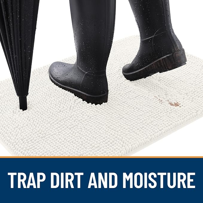 OLANLY Dog Door Mat for Muddy Paws 47x20, Super Absorbent Chenille Mud Mat | - Image 2