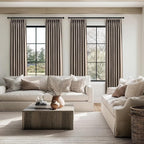 100 Inches Long Pleated Sheer Curtains, Dark Linen Blended Light Filtering - Image 6