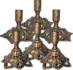 Candlestick Holders,Taper Candle Holder for Candlesticks Gold Brass Vintage Candle Metal Stick Candle Holders for Fireplace, Party, Dining,Wedding Decor,Fits 3/4 inch Thick Candle(Set of 6Pcs)