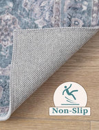 SERISSA 2'6"x10' Washable Non Slip Floral Boho Runner Rug - Image 3