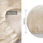 MIULEE Fluffy Area Rug 2x6 ft Faux Fur Sheepskin Rug - Image 2