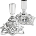 Candlestick Holders,Taper Candle Holder for Candlesticks Silver Plated Candle Metal Stick Candle Holders for Fireplace,Party, Dining,Wedding Decor,Fits 3/4 inch Thick Candle(Set of 2Pcs)