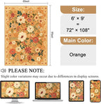 DUKINO 6x9 Area Rugs, Floral Washable Rug - Image 2