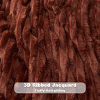 NEWCOSPLAY Fleece Ribbed Cozy Throw Blanket - Image 5