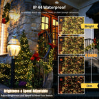HOME LIGHTING 66ft Christmas Decorative Mini Lights, 200 LED RGB Changing 8 Functional Green Wire Fairy Halloween Lights with Remote Timer, Plug in Indoor Outdoor Xmas Wedding Party Decor