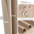 MIULEE Blackout Curtains for Bedroom 2 Panels 40 x 84 Inch Long Beige | Thermal - Image 4