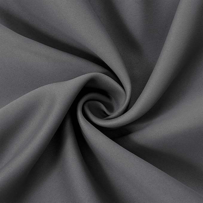 Grey Bedroom Blackout Curtains/52 x 63 Inch Long/Set of 2 Curtain - Image 5