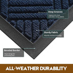 Front Door Mat, Heavy Duty Waterproof Doormat 35.5"x24", Stain Fade Resistant - Image 4