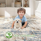 LOONGRUG 10x12 Area Rug Washable Large Neutral Modern Living Room Rug | - Image 8