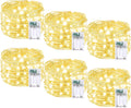 6 Pack Fairy Lights Battery Operated with Timer, Each 20FT 60LED Christmas String Lights Outdoor Indoor, Cuttable Battery Twinkle Light for Bedroom Home Wedding DIY Christmas Decorations (Warm White)