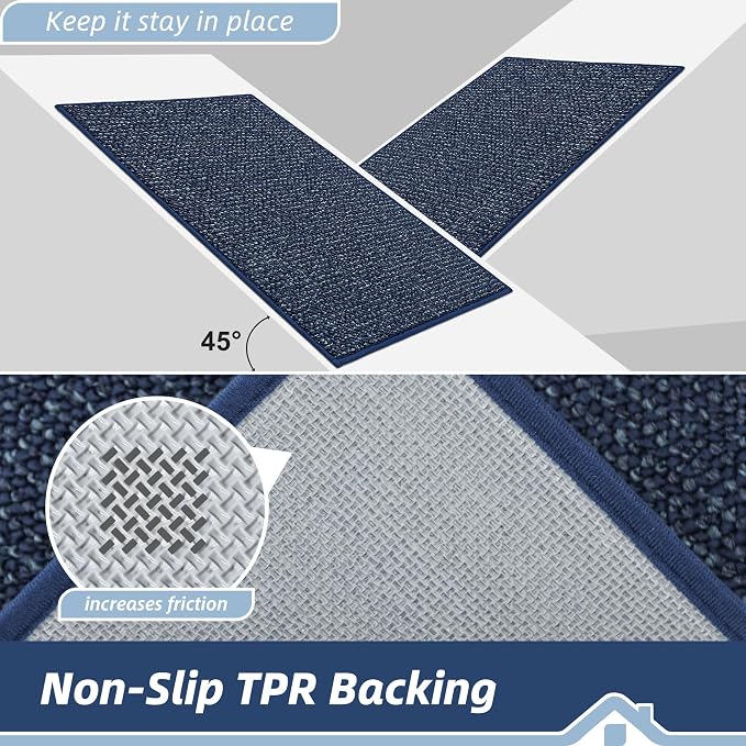 BEQHAUSE Dirt Trapper Door Mat 20" x 48", Non-Slip Washable Doormats, Low - Image 6
