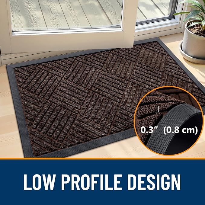 OLANLY Front Door Mat Outside Entrance 59x23, Waterproof Heavy-Duty Doormat | - Image 5