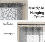 Furman Sheer White Curtains 45 Inch Length 2 Panels Set - Image 5