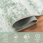 Aelenmu 8x10 Area Rugs for Living Room Washable Bedroom Dining Room Green | - Image 4