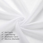 36 Inch White Sheer Curtains Tiers 2 PCS - Image 3