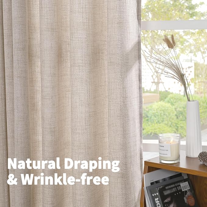 YoungsTex 38 Inch Wide Linen Curtains - Image 6