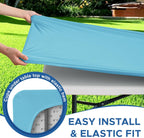 Spandex Table Cover for 6 Foot Rectangle Tables-4 Pack Light Blue Outdoor Picnic Elastic Table Cover-Spandex Stretch Folding Table Cloths for Camping Dining Room Patio Kitchen Banquet Party
