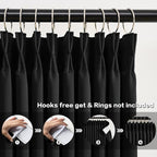 Black Blackout Curtains 156 Inches Long - Image 2