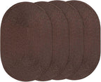 AHHFSMEI Placemats Set of 4 for Dining Table Washable Woven Vinyl Non-Slip 18x12 inches Placemat Heat-Resistant Durable Table Mats for Dining Table Easy to Clean (Oval Brown, 4)