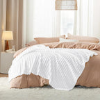 Bedsure Soft Throw Blanket for Couch Decor Gifts Bright White 50"x70" | - Image 7