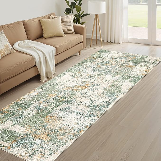 LOONGRUG Runner Rug 2x6 Washable Non-Slip Kitchen Neutral Modern Rug | Abstract - Image 8