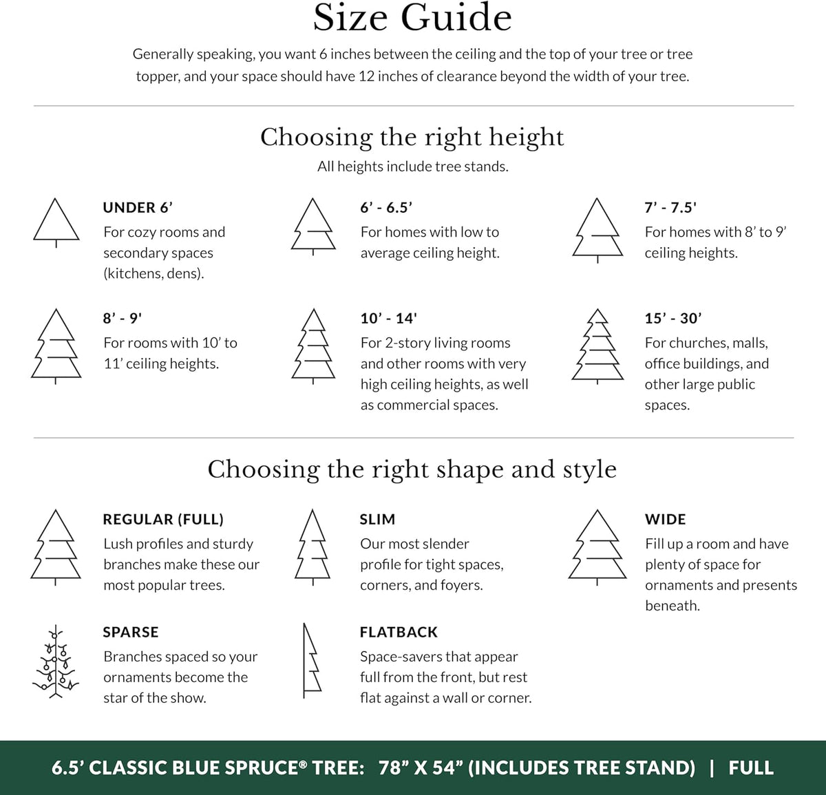 Balsam Hill 6.5ft Pre-Lit Classic Blue Spruce - Artificial Christmas Tree with 2144+ Tips, 700 Clear Incandescent Lights, Easy Plug System, Premium Stand & Storage Bag for Indoor Holiday Decorating