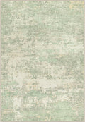 Area Rug Living Room: 6x6 Modern Washable Soft Carpet Green Cream | by FXRHLP