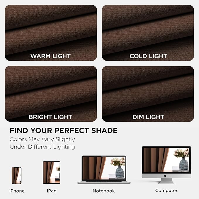 Joydeco Blackout Curtains 108 Inch Length 2 Panels Set, Thermal Insulated Long - Image 6